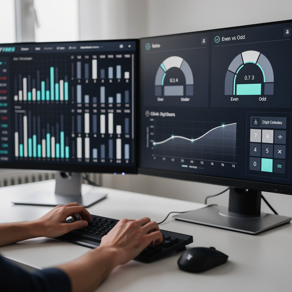 Deriv AI Analysis Tool real-time digit analysis dashboard with live stream, distribution charts, and pattern recognition engine