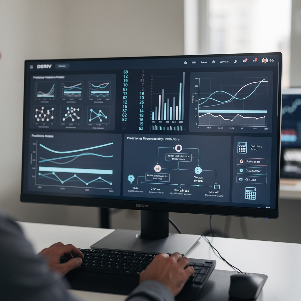 Deriv AI Analysis Tool real-time digit analysis dashboard with statistical models and trading signals