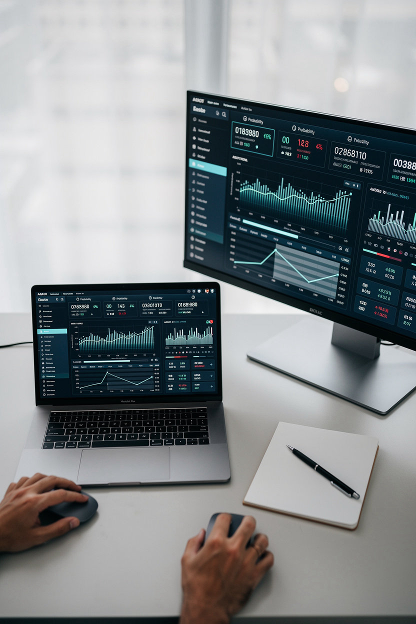 Deriv AI Analysis Tool real-time digit analysis dashboard showing live market data streams and statistical prediction models